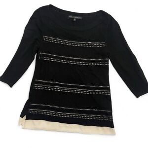 White House Black Market Black Knit Top